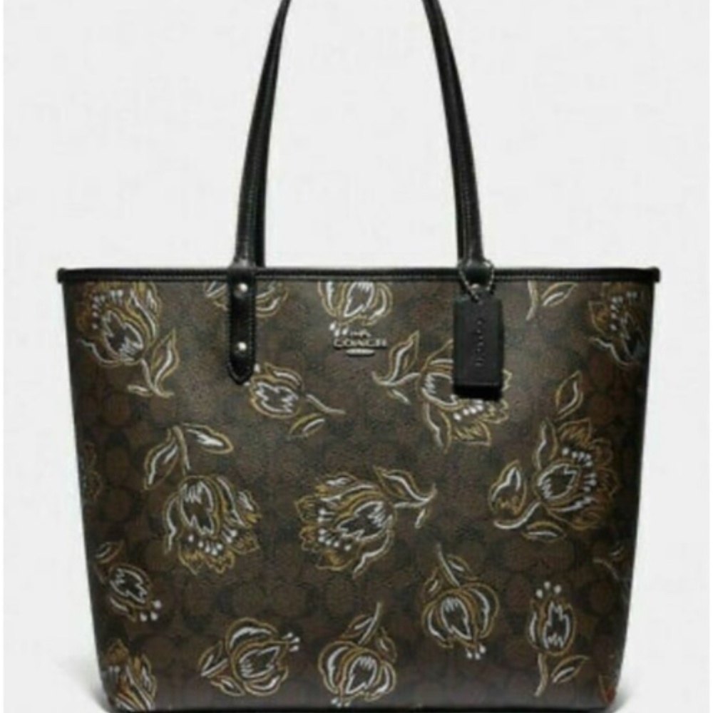 Coach Reversible City Tote in Tulip
